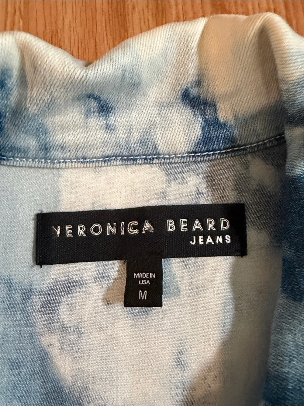 Veronica Beard Kinley Tie Dye Denim Jean Jacket Size Medium